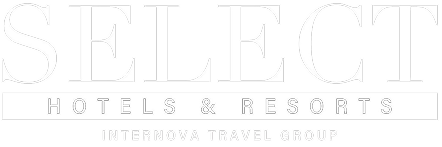 Select Hotels & Resorts by Internova Travel Group logo in white text on a black background.