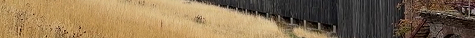 asset-the-singular-patagonia-1 Golden grass slopes beside a dark wooden fence and rustic building.