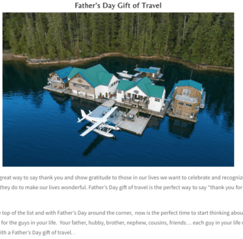 Father’s Day Gift of Travel